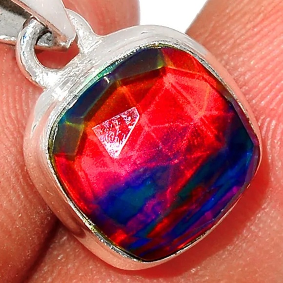 Aura Opal silver pendant - Picture 6 of 7